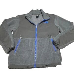 The North Face Kids Gray and Blue Puffer Jacket